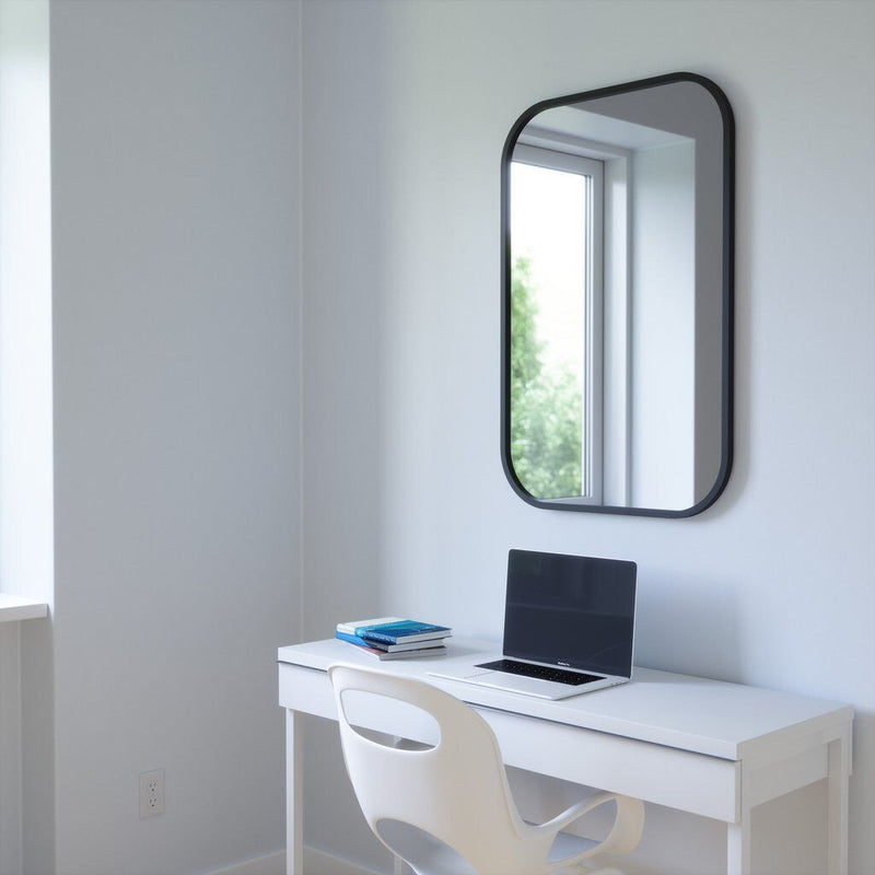 Umbra Hub Rectangle Mirror Black Sportique