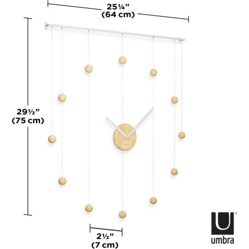 Umbra Hangtime Clock | White/Natural