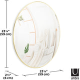 Umbra Convexa Mirror 23" | Brass