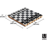 Umbra Rolz Chess & Checkers Set | Black