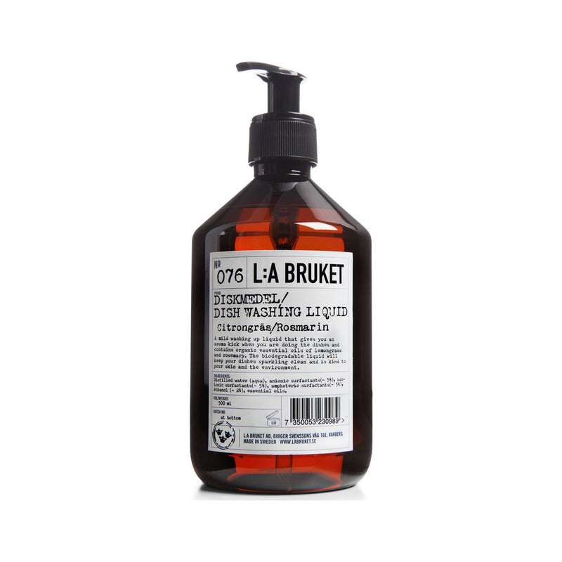 L:A Bruket No. 076 Dishwashing Soap | Lemongrass and Rosemary 10207