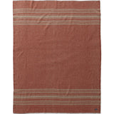 Faribault Weekender Stripe Wool Throw | Rust/Silver 10222 50x72