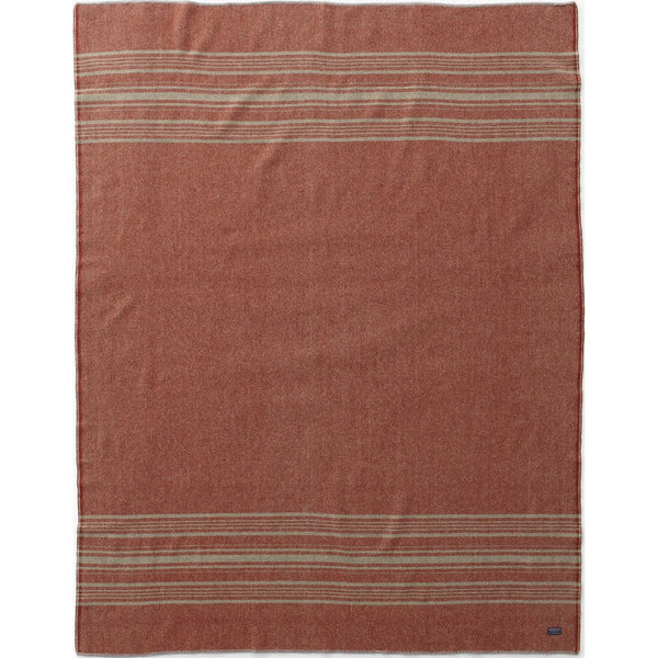 Faribault Weekender Stripe Wool Throw | Rust/Silver 10222 50x72