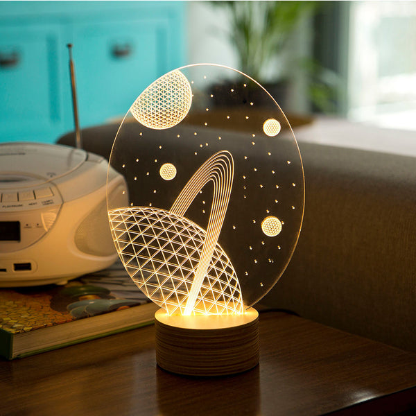 Studio Cheha Galaxy LED Table Lamp | Birch/Acrylic