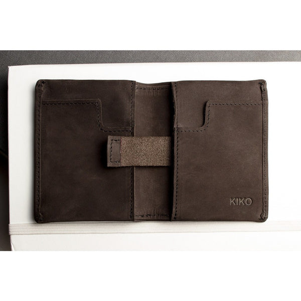 Kiko Leather Slim Bi-Fold Wallet | Brown 102brwn