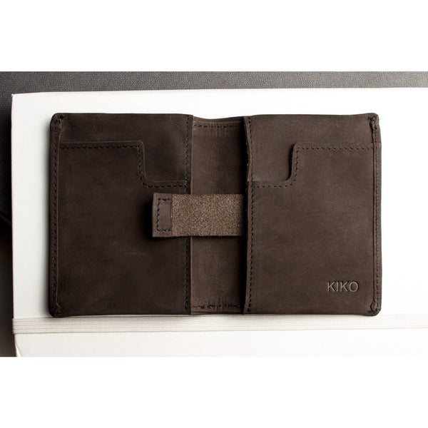 Kiko Leather Slim Bi-Fold Wallet | Brown 102brwn