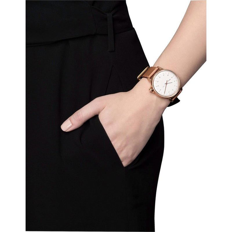 Miansai M12 Rose/White Watch | Tan Leather