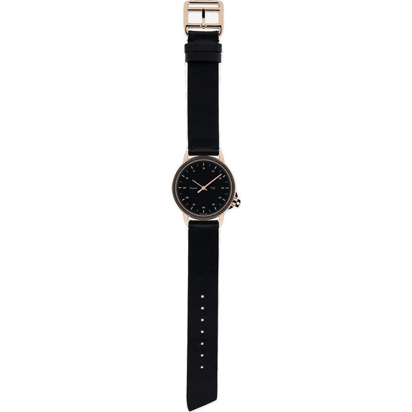 Miansai M12 Rose Gold Swiss Watch | Black Leather-106-0014-001