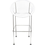 Innit Designs Puerto Counter Stool | Chrome/White-10c.03.02