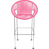 Innit Designs Puerto Counter Stool | Chrome/Pink-10c.03.05