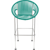 Innit Designs Puerto Counter Stool | Chrome/Turquoise-10c.03.09