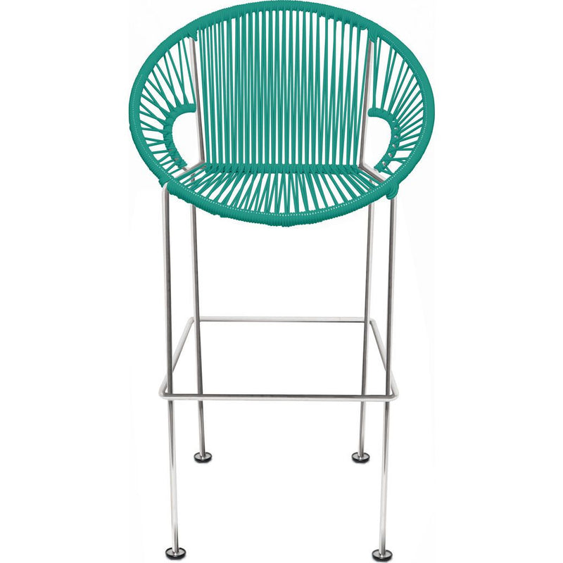 Innit Designs Puerto Counter Stool | Chrome/Turquoise-10c.03.09