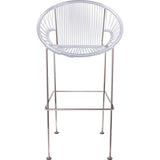 Innit Designs Puerto Counter Stool | Chrome/Clear-10c.03.15