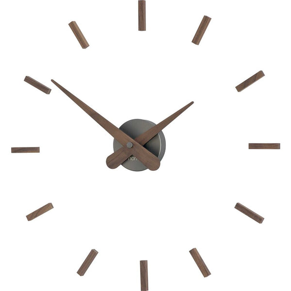 Nomon Sunset T Wall Clock | Walnut/Graphite Finished Brass