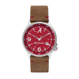 Columbia Collegiate Canyon Ridge Alabama Crimson Tide Men's Analog Watch | Saddles Color Leather Strap
