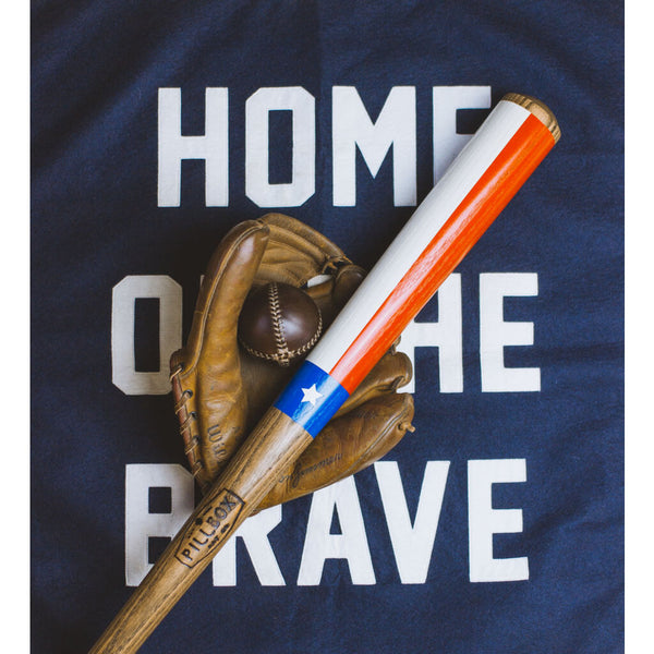 Pillbox Classic Paint Baseball Bats | Texas - Flag