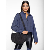 Koral Dylan Mesh Half Zip Pullover - Black/Persian Jewel