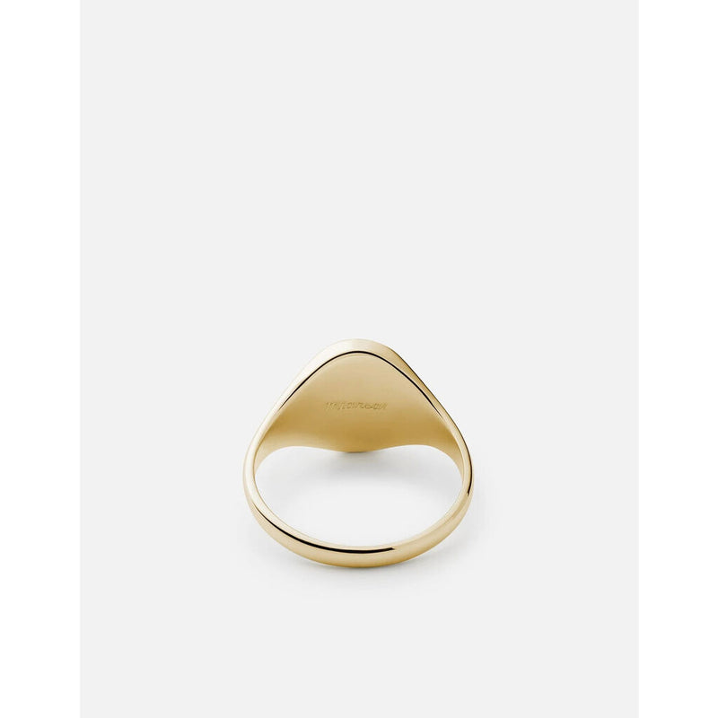 Miansai Mens Heritage Ring With Enamel, Gold Vermeil | Black