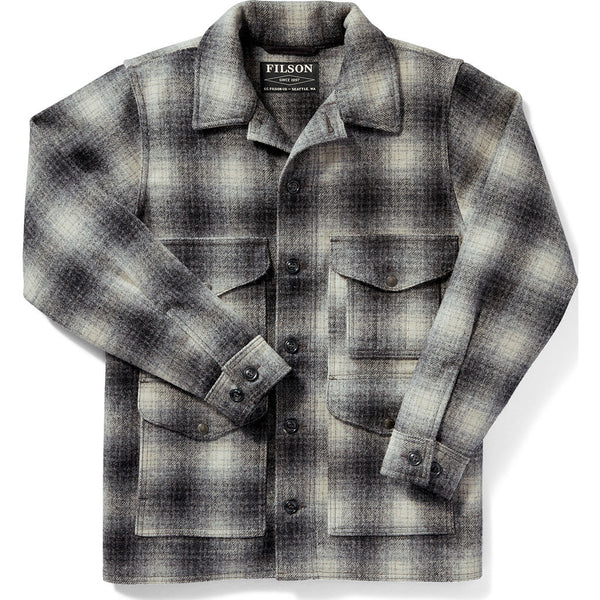 Filson Mackinaw Wool Cruiser Coat   Charcoal Gray – Sportique
