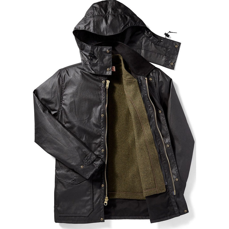 Filson Cover Cloth Seattle Fit Mile Marker Coat | Black L 1st Standard 11010409Black