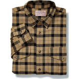 Filson Alaskan Guide Alaska Fit Shirt | Camel Black S 1st Plaid 11012006CamelBlack