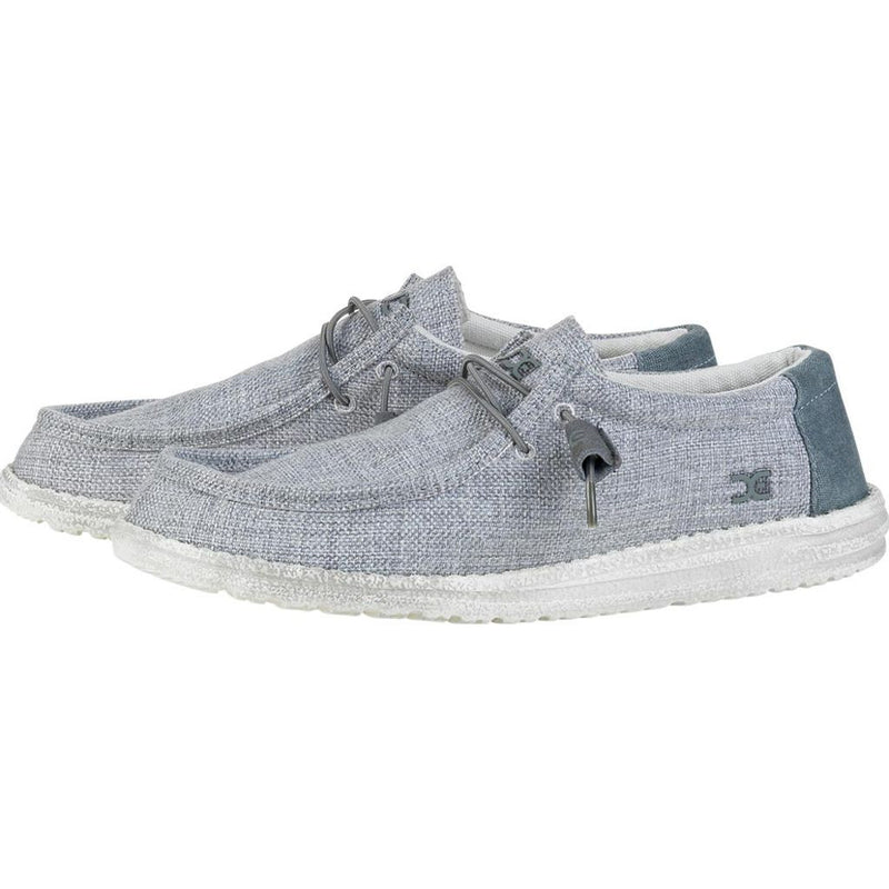 Hey Dude Wally Woven  Shoes | Grey White