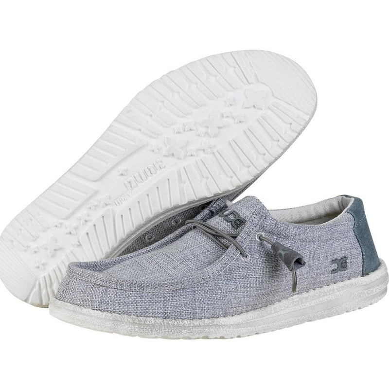 Hey Dude Wally Woven  Shoes | Grey White