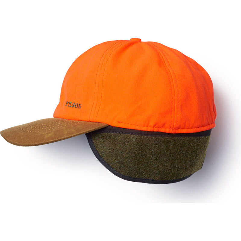 Filson Insulated Blaze Cap | Tin Cloth -Desert Tan/Blaze Orange  M 11060074