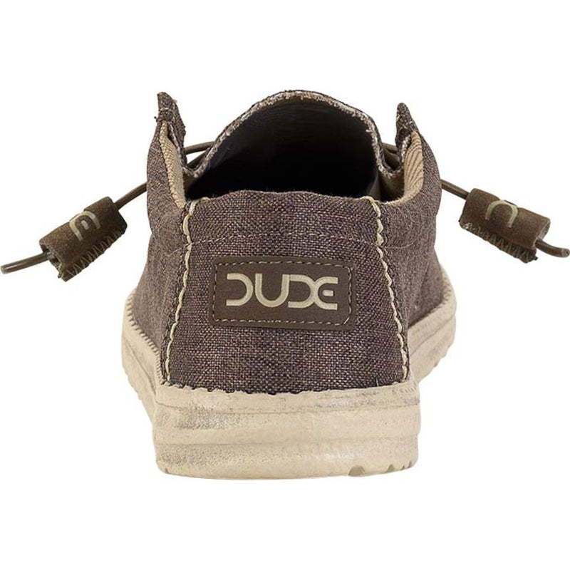 Hey Dude Wally Linen Shoes | Chocolate