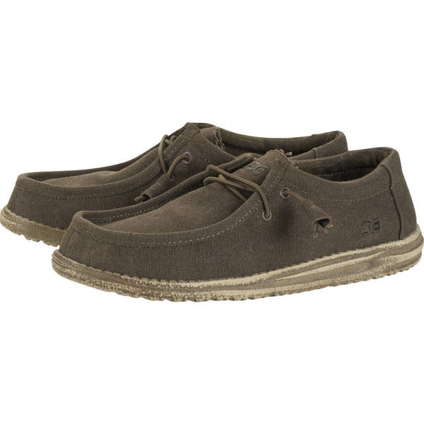 Hey Dude Wally L Canvas Shoes | Chocolate