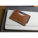 Kiko Leather Slide Card Case | Brown 113brwn