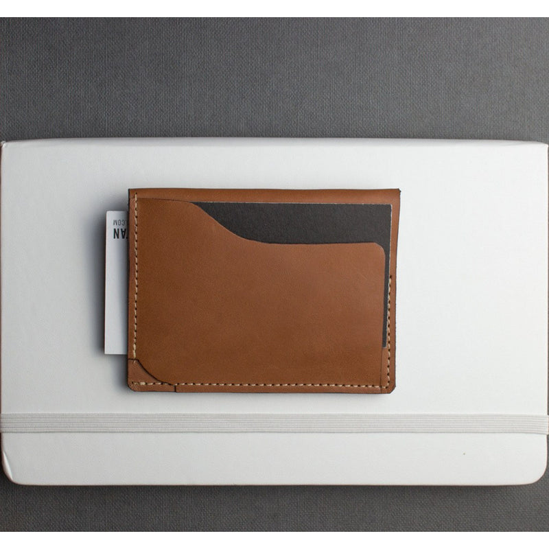Kiko Leather Slide Card Case | Brown 113brwn