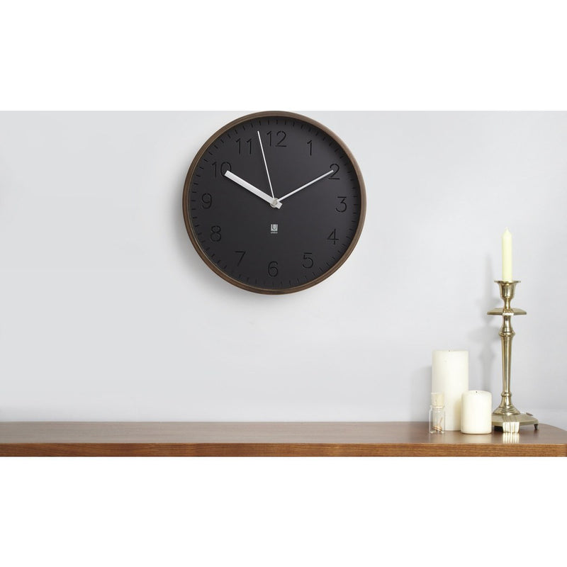 Umbra Rimwood Wall Clock | Aged Walnut 118140-746