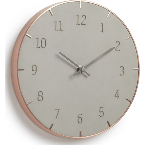 Umbra Piatto Wall Clock | Concrete/Copper 118421-713
