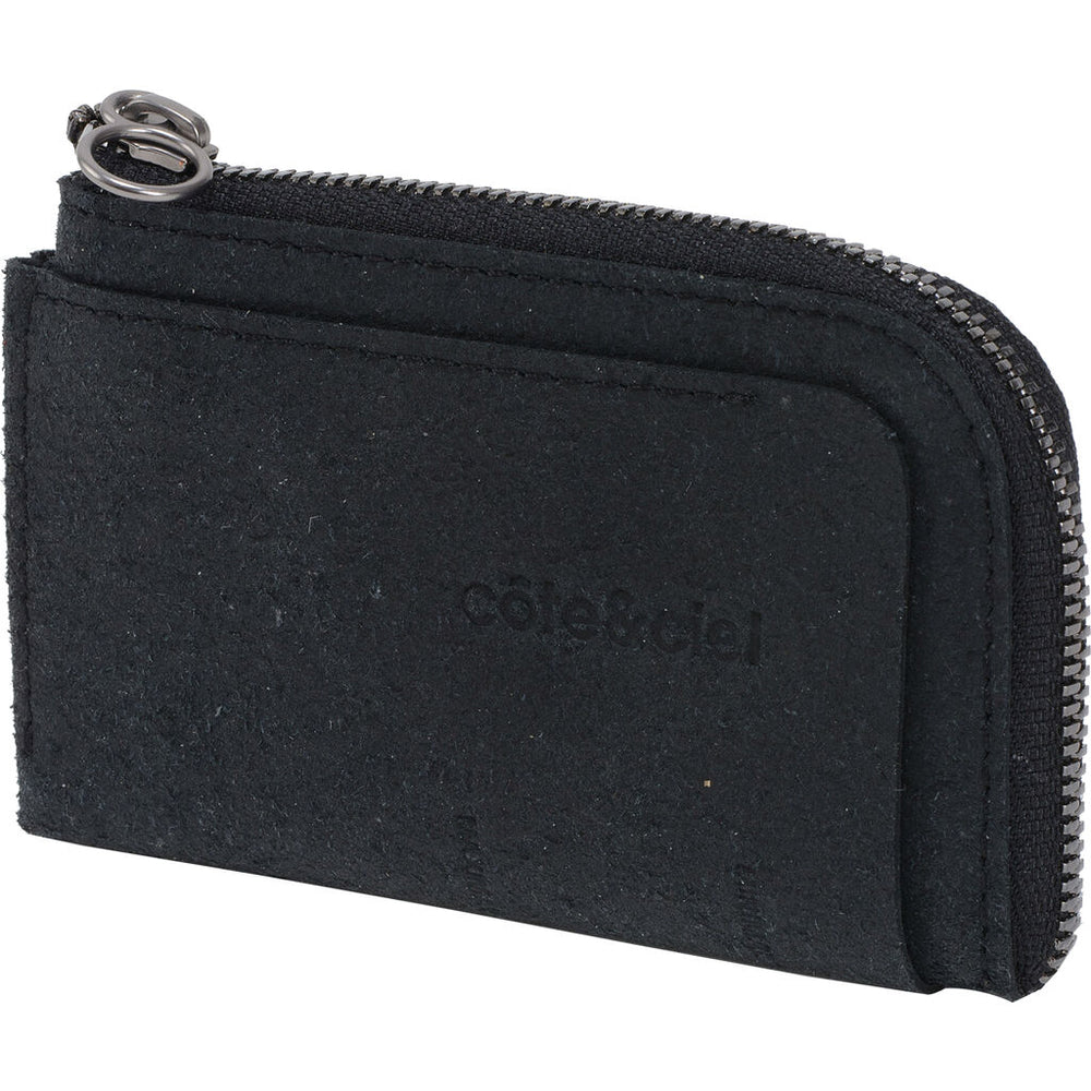 côte&ciel Zipped Wallet ブラック Cote & Ciel Zippered Wallet | Recycled Leather/Black – Sportique