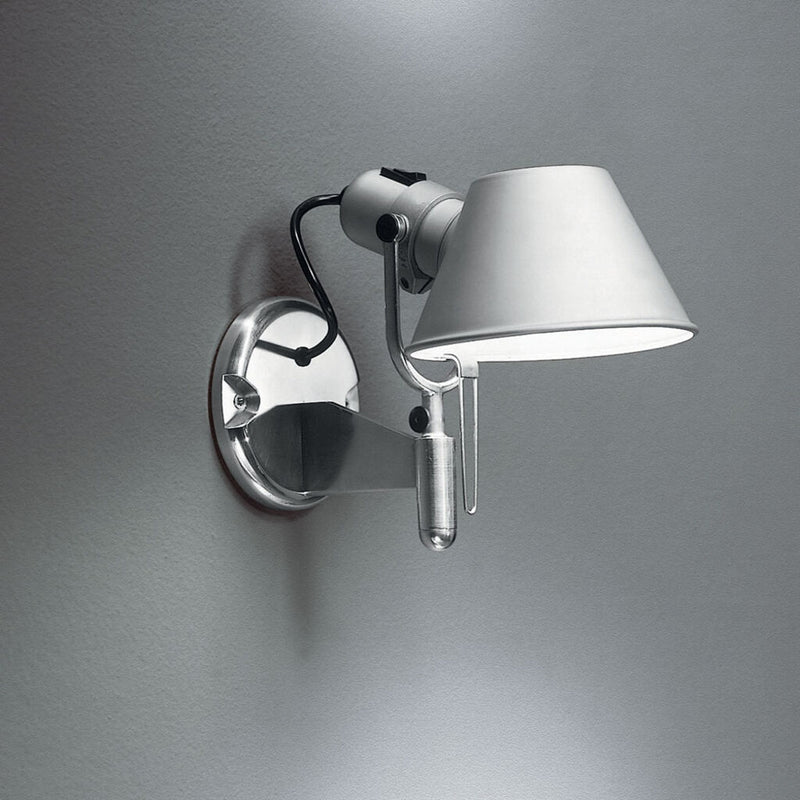 Artemide Tolomeo Wall Spot Max 75w E26 Aluminum With Switch