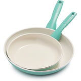 Greenpan Rio Ceramic Nonstick 8" & 10" Open Frypan Set | Turquoise