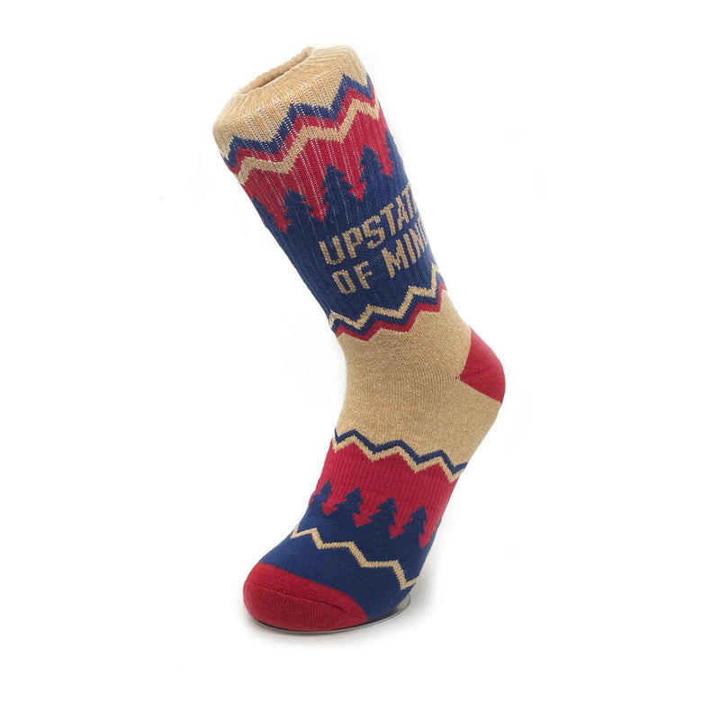 Upstate Of Mind Winter Socks | Tan/Red/Blue