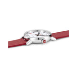 Mondaine Official Swiss Railways Automatic Watch EVO2 40 mm | White Dial/Red Leather Strap