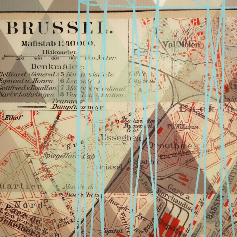 Resource Decor Vintage Map Print | Brussels