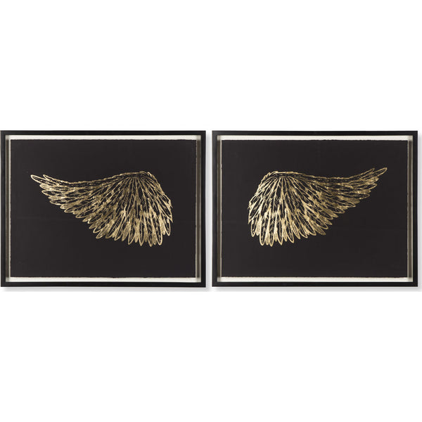 Resource Decor Wings Print | Gold & Black