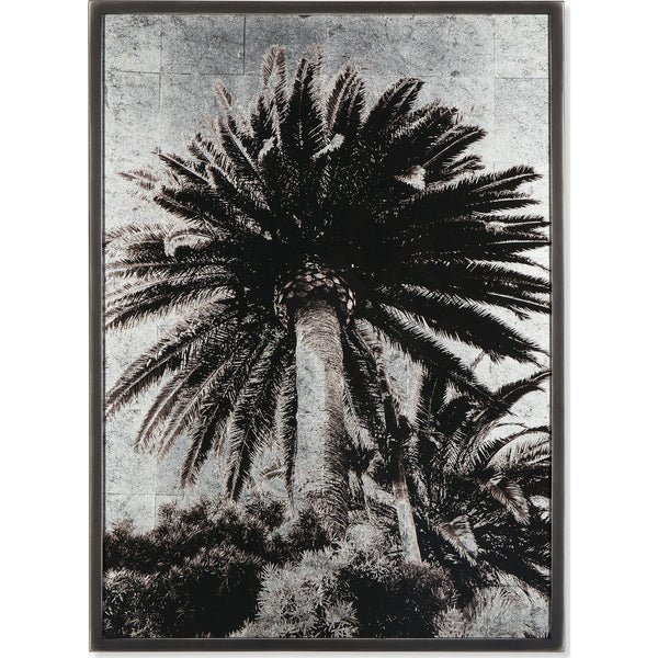 Resource Decor Venice  Palm Trees  Siver Leaf Print | Solid Wood