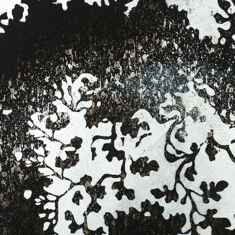 Resource Decor Silver Leaf Floral Large Print | Antique Brass