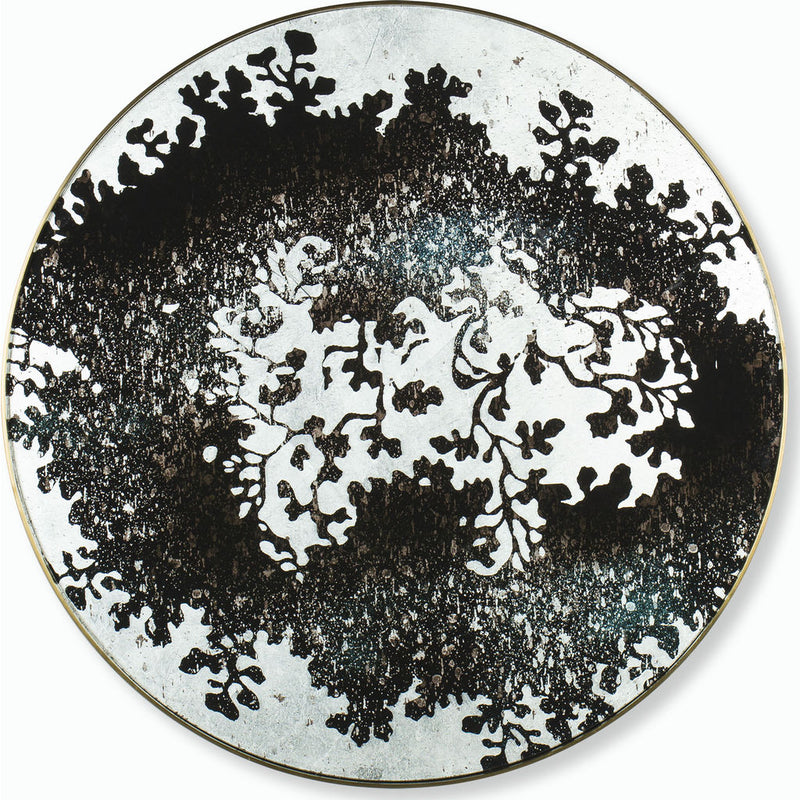 Resource Decor Silver Leaf Floral Large Print | Antique Brass