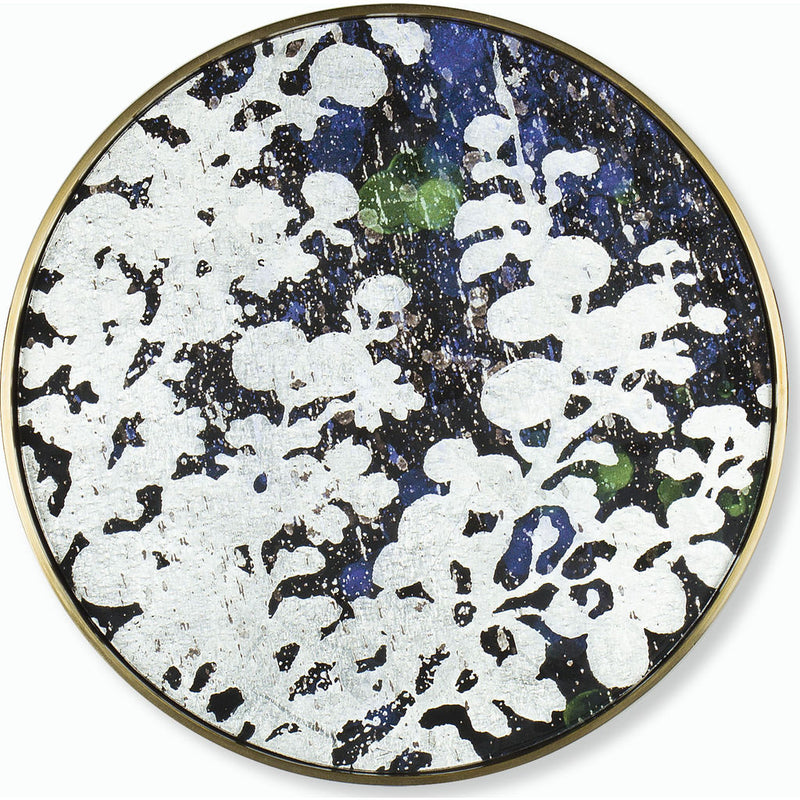 Resource Decor Silver Leaf Floral Large Print | Antique Brass