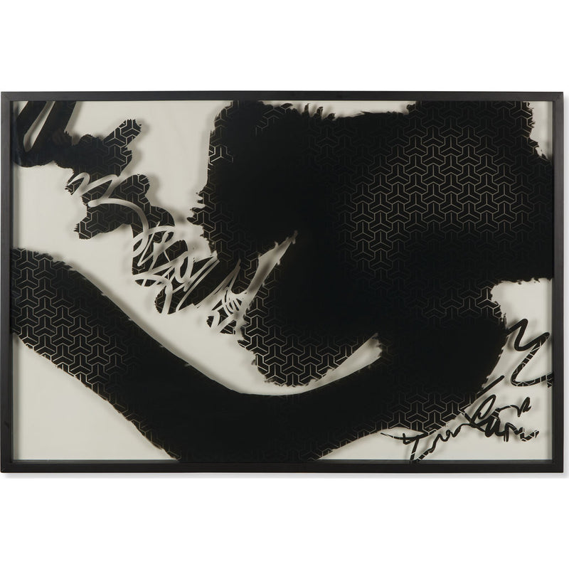 Resource Decor Ink Strokes On Glass Print | Glass