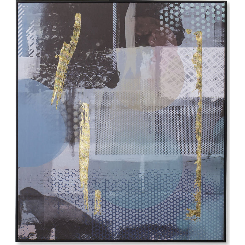 Resource Decor Blue Dust Abstract Print | Solid Wood