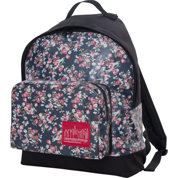 Manhattan Portage Medium Big Apple Backpack | Floral Print 1209-FLORAL BLK
