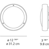 Artemide Niki Wall/Ceiling | 100W E26 W/GLASS 120V