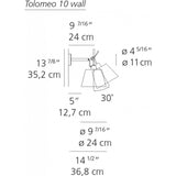 Artemide Tolomeo Wall Shade | Body Included E26 ALUMINUM SHADE
